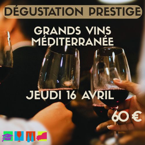 Grands vins méditerranéens — Provence, Languedoc, Corse…Jeudi 16 avril 2026 (60 €)