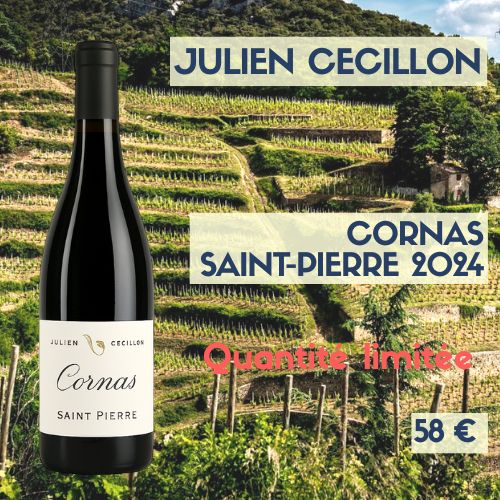 6 bouteilles de Julien Cecillon Cornas Saint-Pierre 2024 (58€)