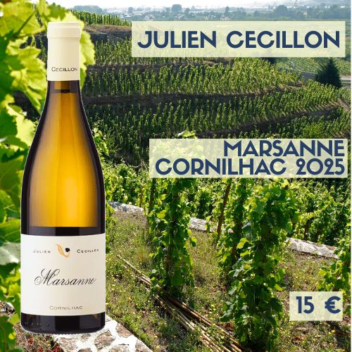 6 bouteilles de Julien Cecillon Marsanne Vin de France 2025 (15€)
