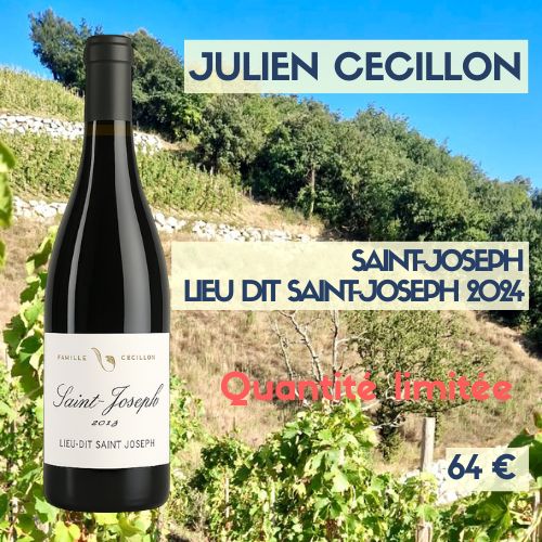 6 bouteilles de Julien Cecillon Saint-Joseph Lieu-Dit Saint-Joseph 2024 (64€)