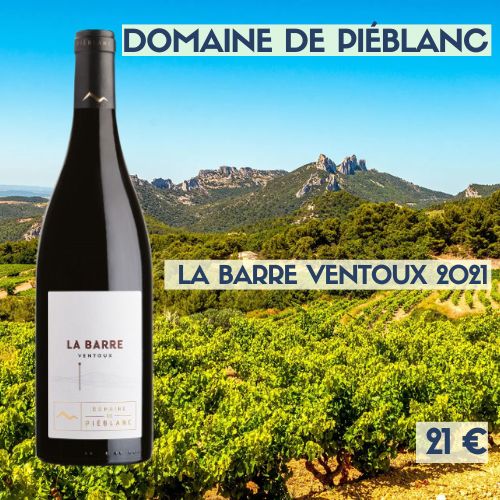 6 bouteilles de Domaine de Piéblanc La Barre Ventoux 2021 (21€)