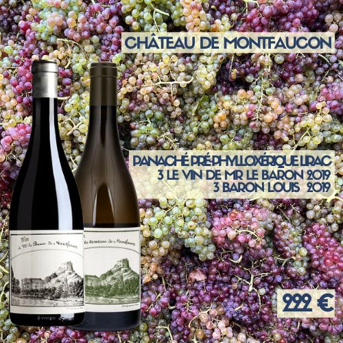 6 bouteilles de Panaché de Lirac Pré-Phylloxérique Château de Montfaucon (222 €)
