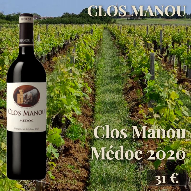 6 bouteilles de Clos Manou Médoc 2020 (31€) 6 bouteilles de Clos Manou Médoc 2020 (31€)
