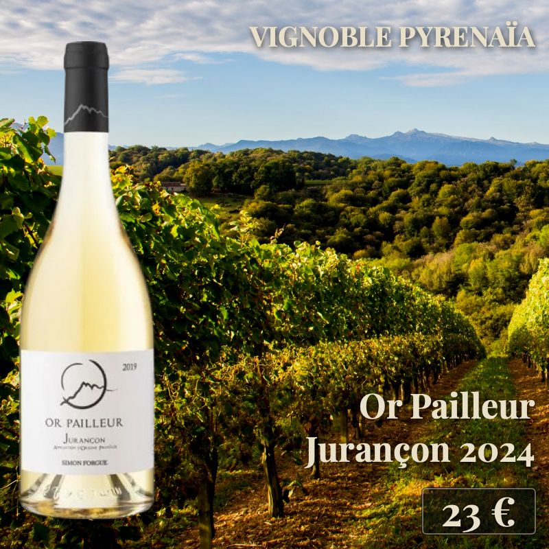 6 bouteilles de "Jurançon doux Or Pailleur 2024", Vignoble Pyrenaïa (23€) 6 bouteilles de "Jurançon doux Or Pailleur 2024", Vignoble Pyrenaïa (23€)