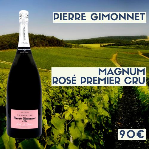 3 magnums de "Rosé Premier Cru", Champagne Pierre Gimonnet (90€) 3 magnums de "Rosé Premier Cru", Champagne Pierre Gimonnet (90€)
