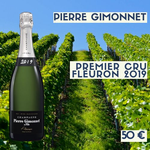 6 bouteilles de "Fleuron Premier Cru 2019", Champagne Pierre Gimonnet (50€) 6 bouteilles de "Fleuron Premier Cru 2019", Champagne Pierre Gimonnet (50€)