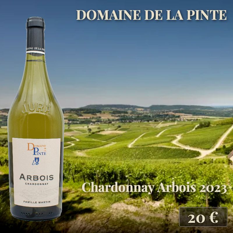 6 bouteilles de "Chardonnay, Arbois 2023", Domaine de la Pinte (20€) 6 bouteilles de "Chardonnay, Arbois 2023", Domaine de la Pinte (20€)