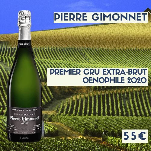 6 bouteilles de "Œnophile Premier Cru 2020", Champagne Pierre Gimonnet (55€)