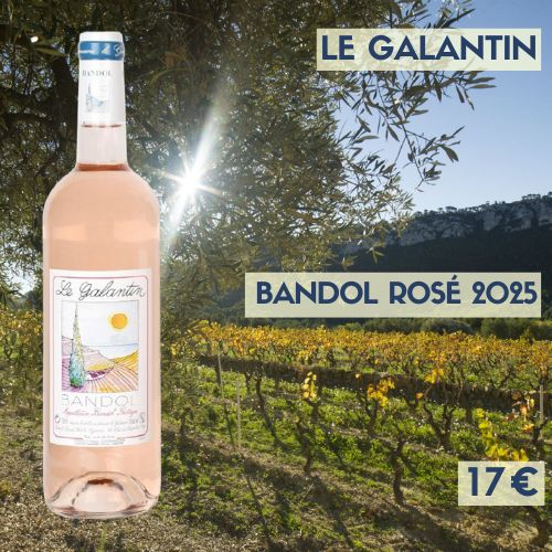 6 bouteilles de "Bandol Rosé 2025", Le Galantin (17€) 6 bouteilles de "Bandol Rosé 2025", Le Galantin (17€)