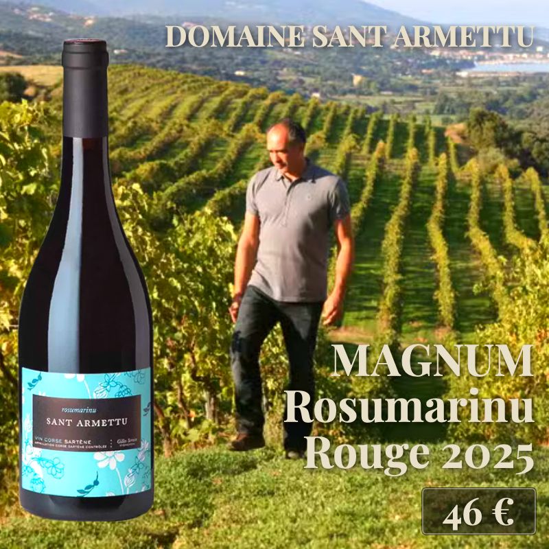 3 magnums de "Rosumarinu Rouge 2025", Sant Armettu (46€) 3 magnums de "Rosumarinu Rouge 2025", Sant Armettu (46€)
