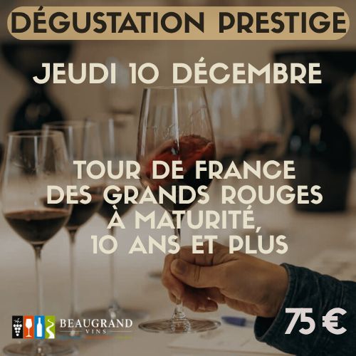 Tour de France des grands rouges à maturité, 10 ans et plus Jeudi 10 décembre 2026 (75 €) Tour de France des grands rouges à maturité, 10 ans et plus Jeudi 10 décembre 2026 (75 €)