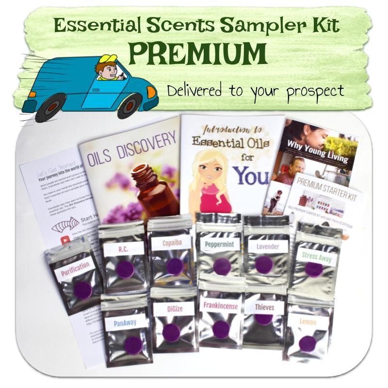 Premium Essential Scent Sampler Kit delivered to prospect