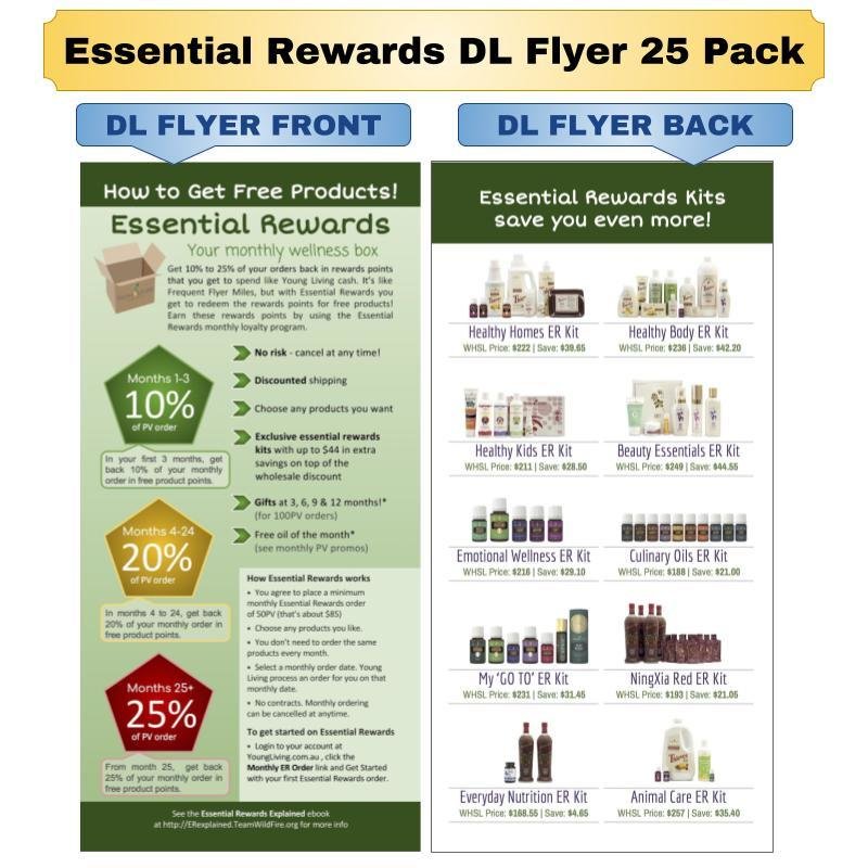 Essential Rewards DL Flyer 25 Pack