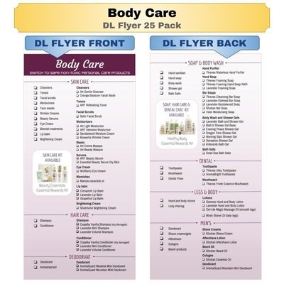 Body Care DL Flyer 25 Pack