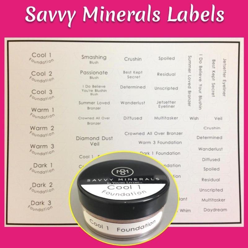 Savvy Minerals Labels