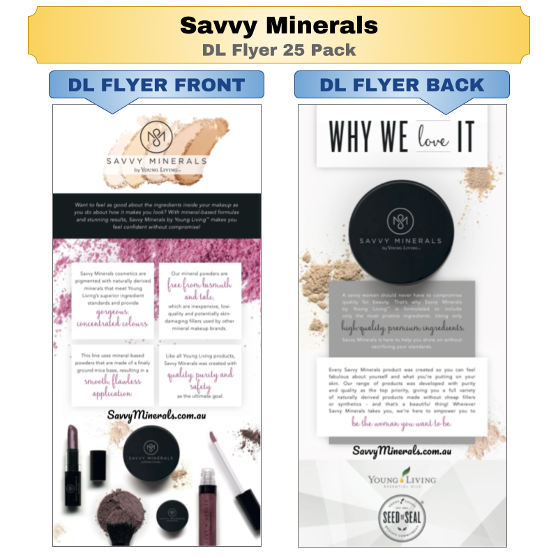 Savvy Minerals Flyer 25 Pack