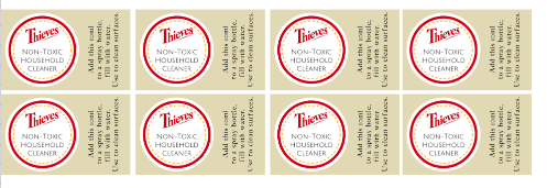 Thieves Household Cleaner Sample Labels - 8 pack