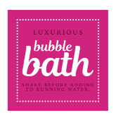 Bubble Bath Label
