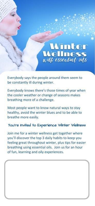 Winter Wellness Class Invitation 25 Pack