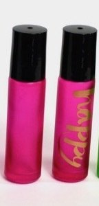 Pink Rollerball thick glass bottle (optional label) - 10ml