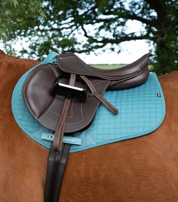 turquoise close cotton jump saddle pad