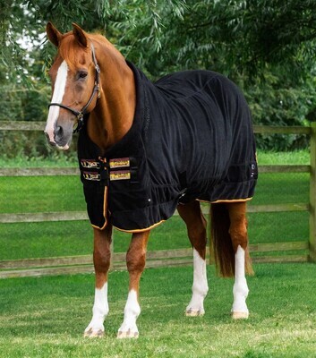 black buster fleece cooler horse rug