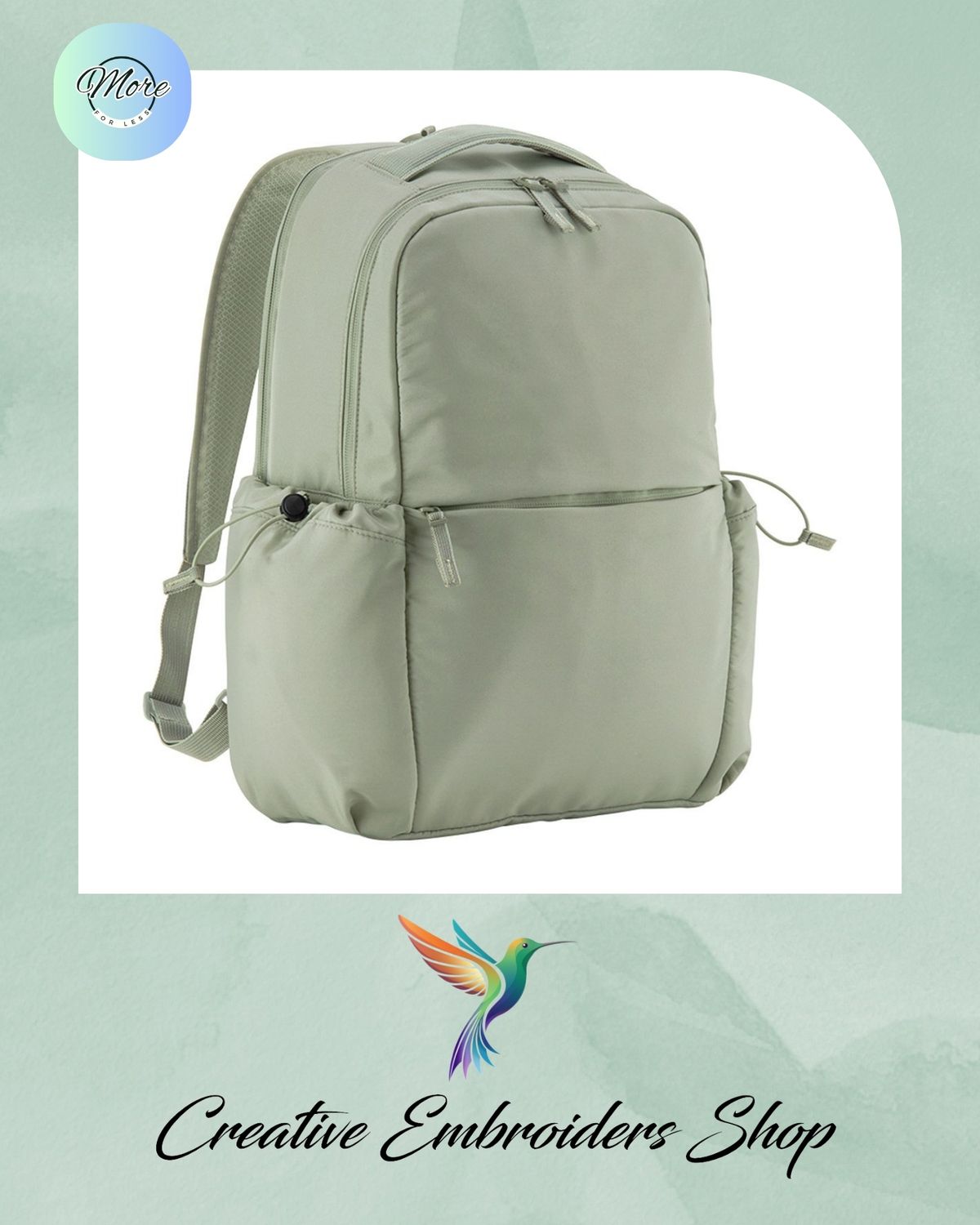 sage green ladies backpack