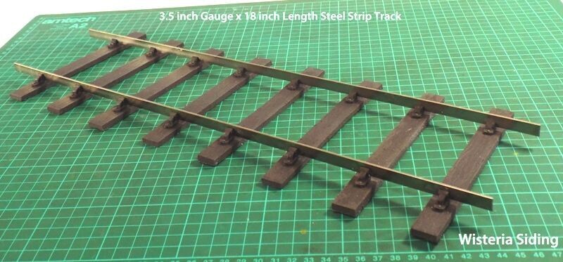 3 1/2inch Gauge Chaired Steel Strip Track - 18 inches  Long Kit.