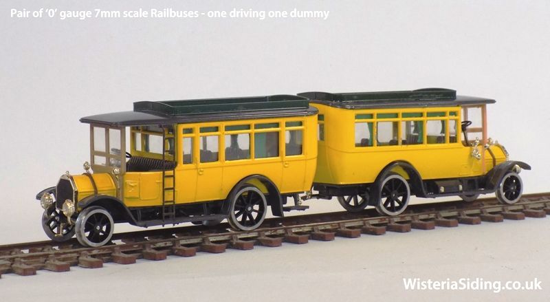 Pair of 0 gauge 7mm Fiat Railbuses RTR 12vdc to Run on '0' - 32mm Track New Build Tested