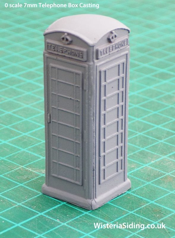 7mm 0 scale GPO Telephone Box Vacuum Resin Cast
