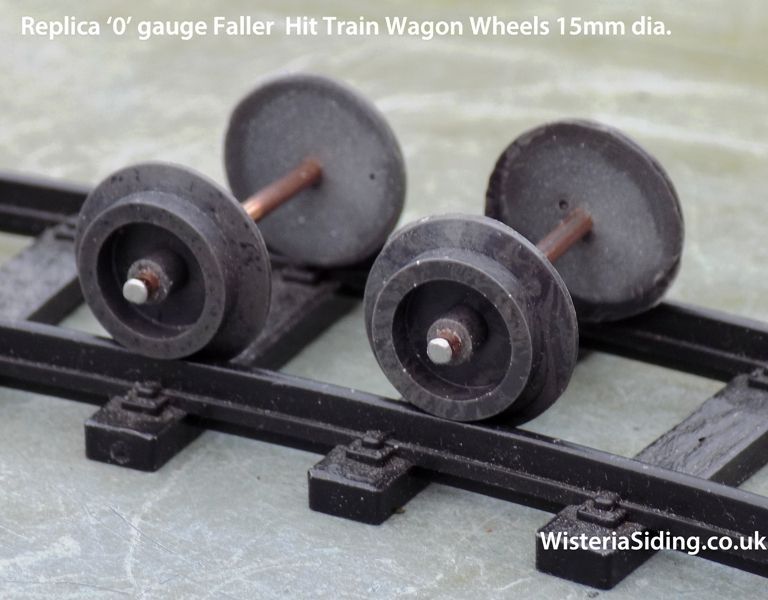 0 gauge resin replacement Faller Hit Train wagon wheel sets
