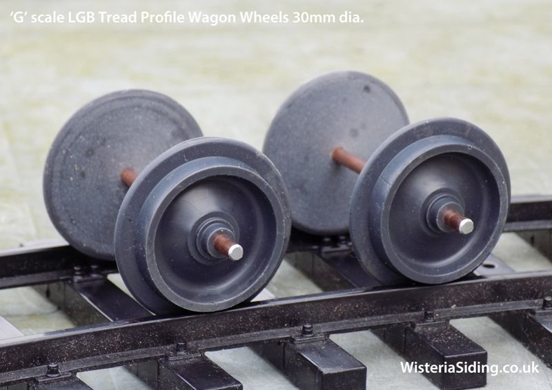 'G' scale LGB Profile 30mm Resin Wheel Sets x 2