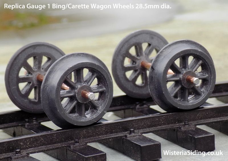 ​Gauge 1 (1/32 scale) 3ft (28.5mm)  replica Bing/Carette Wagon Wheel Sets (2)