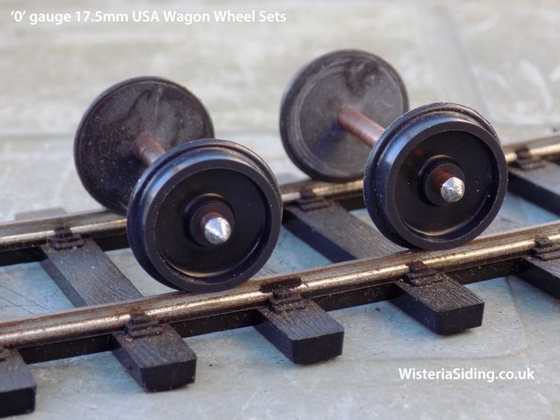 '0' gauge USA 17.5mm Wagon Wheel Sets x 2