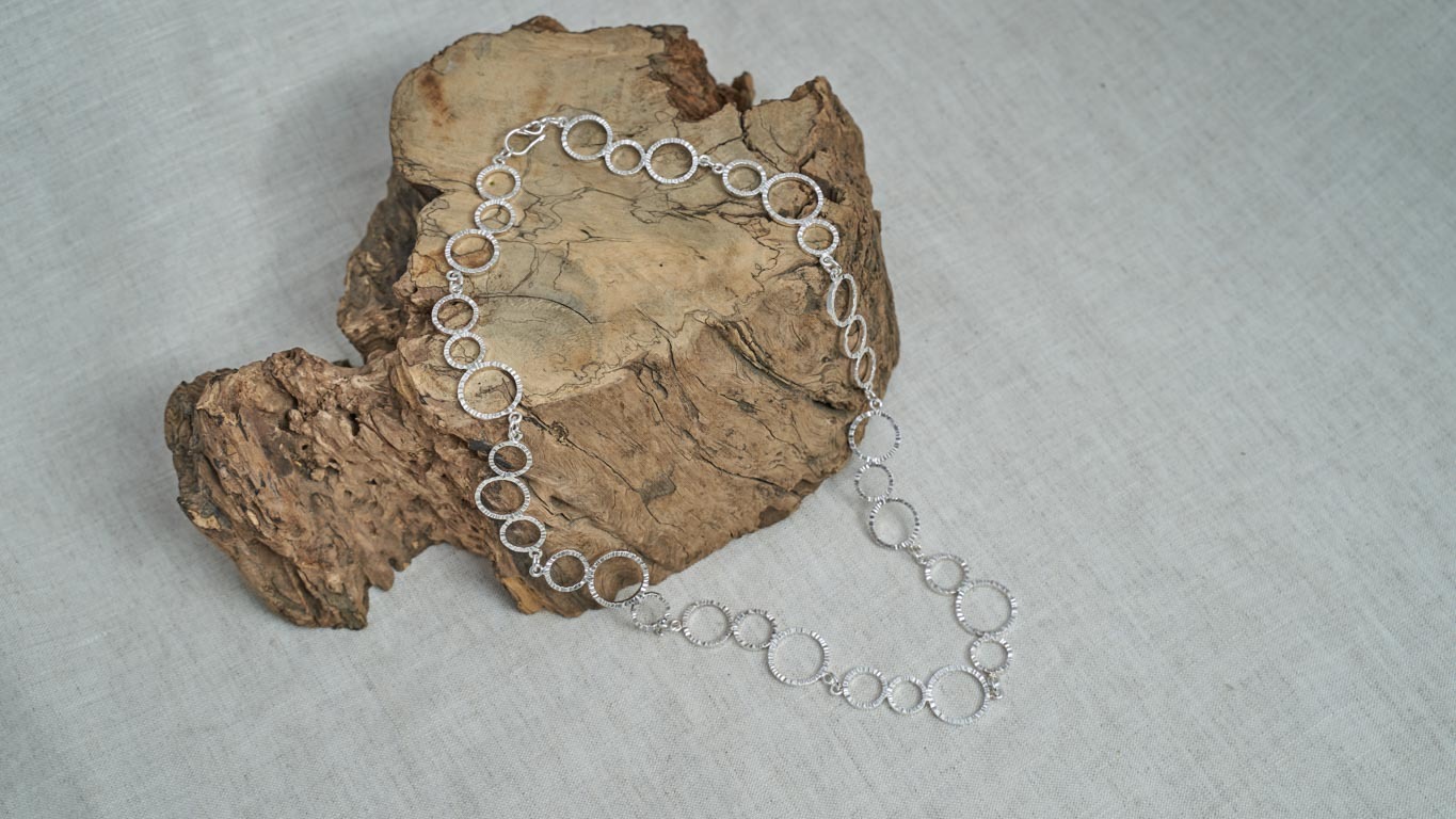 Necklace "Triple Ring Chain"