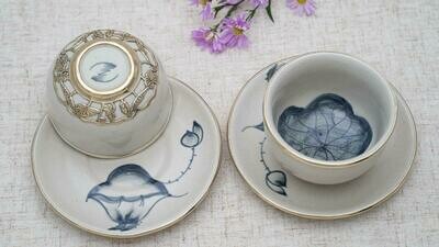 Lotus flower teacup set