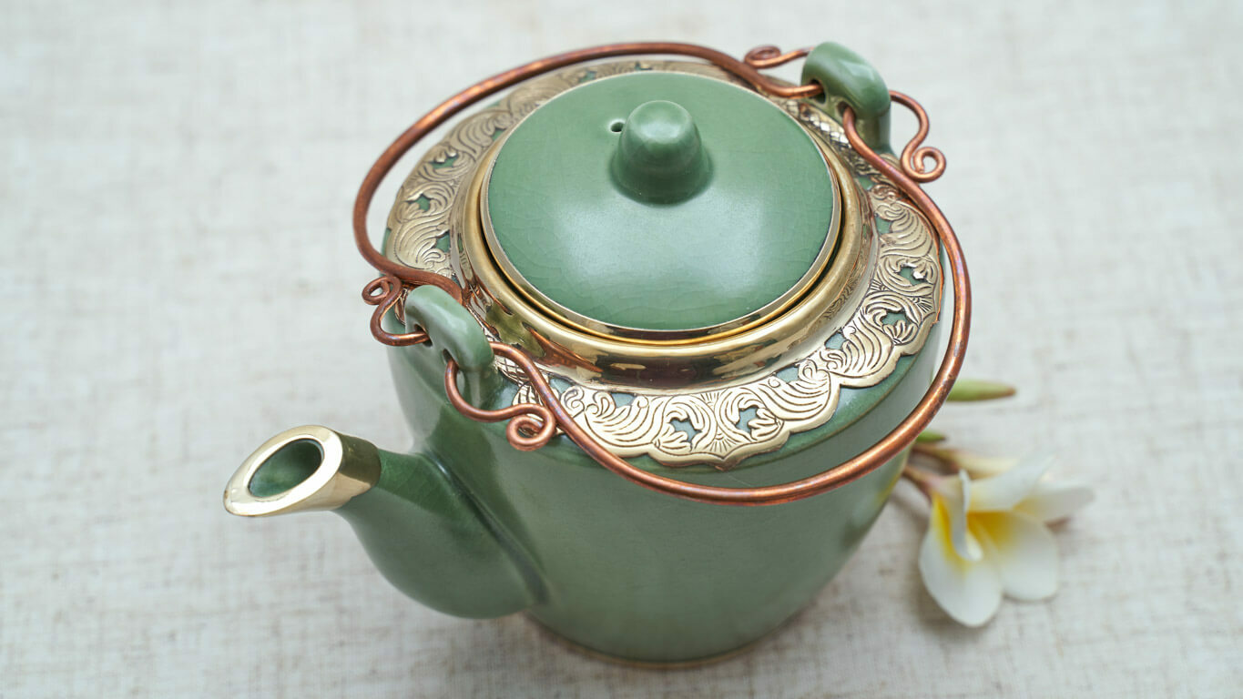 Reaching Out - Pear shaped teapot