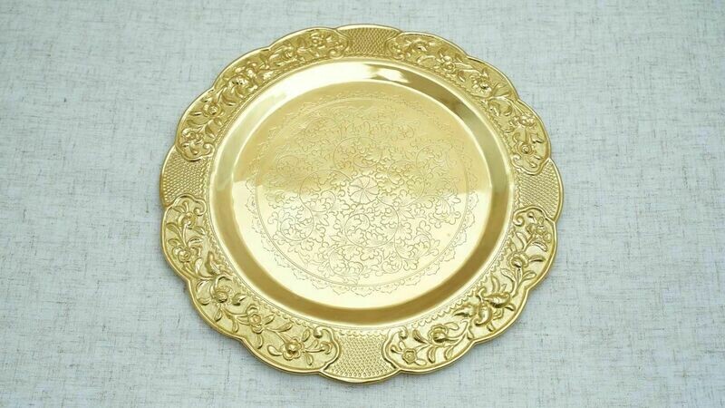 Engraved Circle Bronze Tray