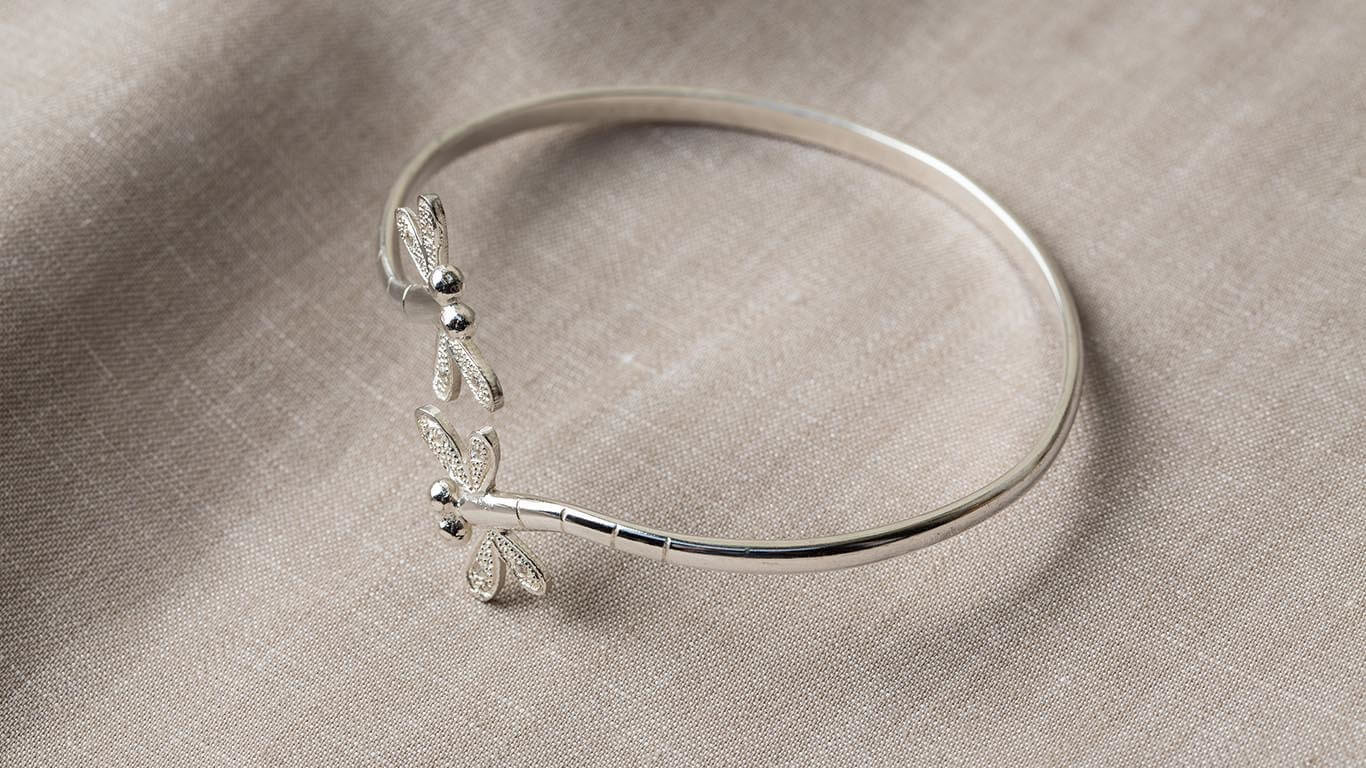 Reaching Out - Adjustable Stackable DragonFly Bracelet
