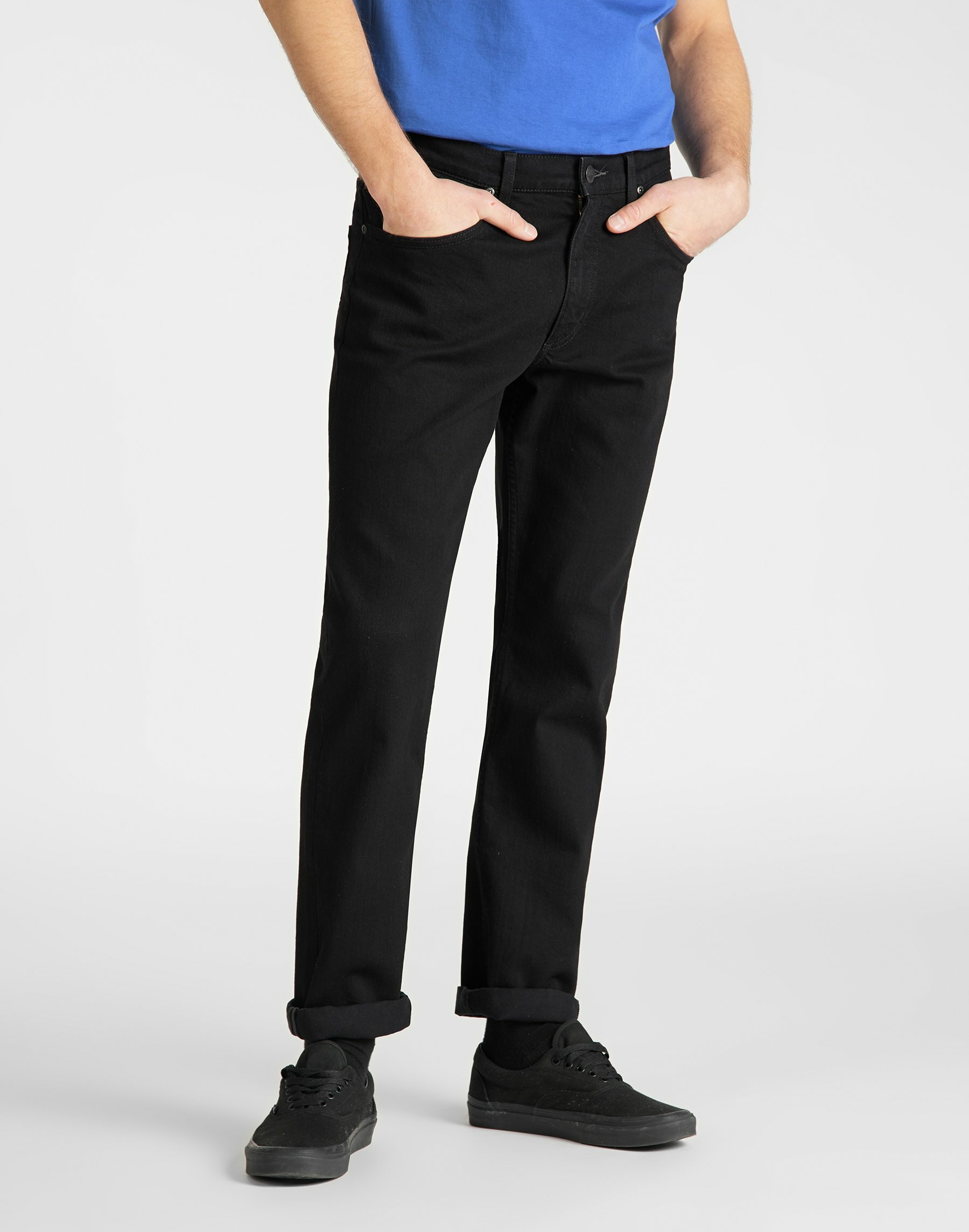 Lee, Brooklyn Straight in Clean Black 