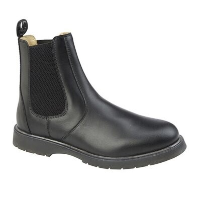 Grafters Chelsea Leather Boot, Black M186A