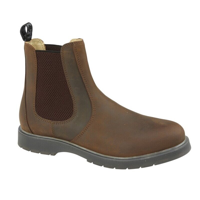 Grafters Chelsea Boot,  Brown Crazy Horse Waxy Leather M186WB