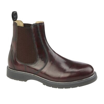 Grafters Chelsea Boot, Burgundy Hi-Shine Leather M186BD