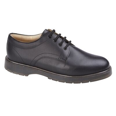 Grafters Black Buff Waxy Leather Shoe M181A