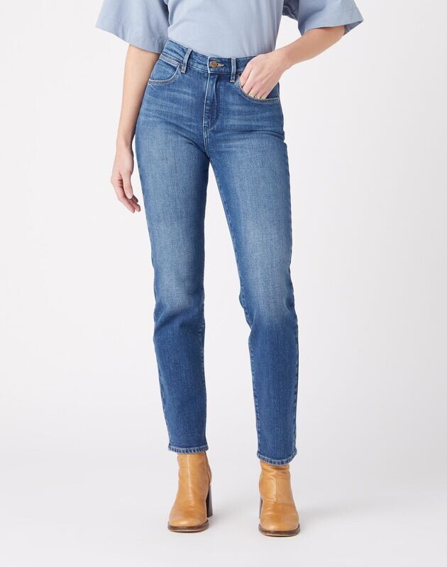 Wrangler Women's Stretch Straight, Airblue W26RJX386 - 112320017