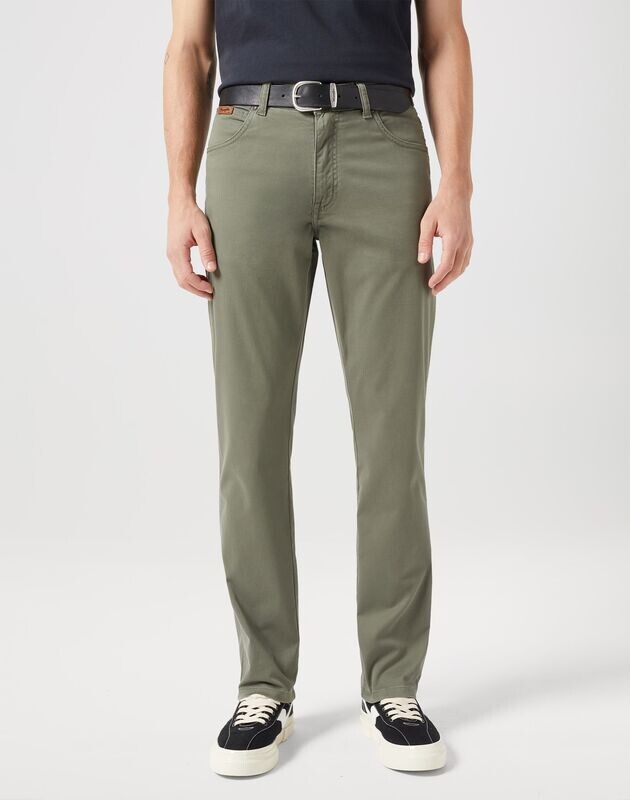 Wrangler Texas Stretch Slim, Dusty Olive 112350873 (Non-Denim)