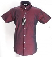 Relco Tonic Burgundy Short Sleeve Shirt