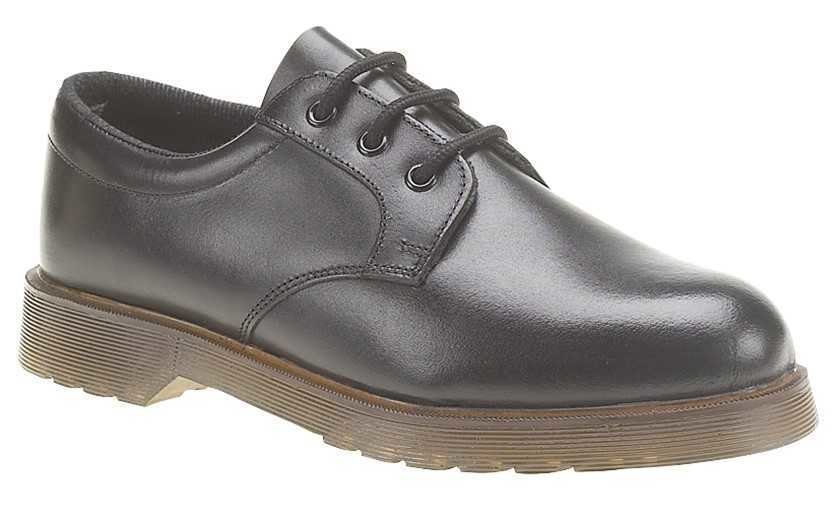 Grafters Black Lace Up Leather 'Uniform' Shoe M162A
