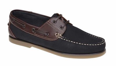 Dek Boating Shoes, Navy/Brown Nubuck M551CN