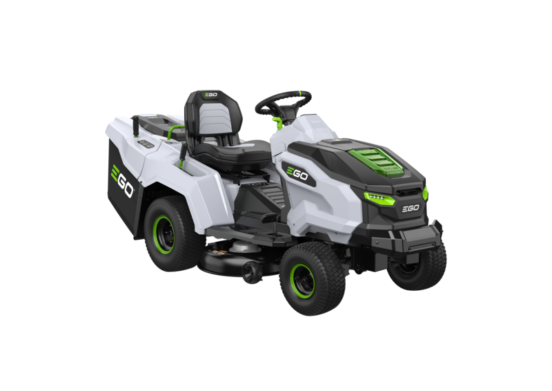EGO 98 CM RASENTRAKTOR TR3801E-B HECKFÄNGER UND LADEGERÄT - jetzt bei uns mit Prämie 4x 10 Ah Akku gratis -